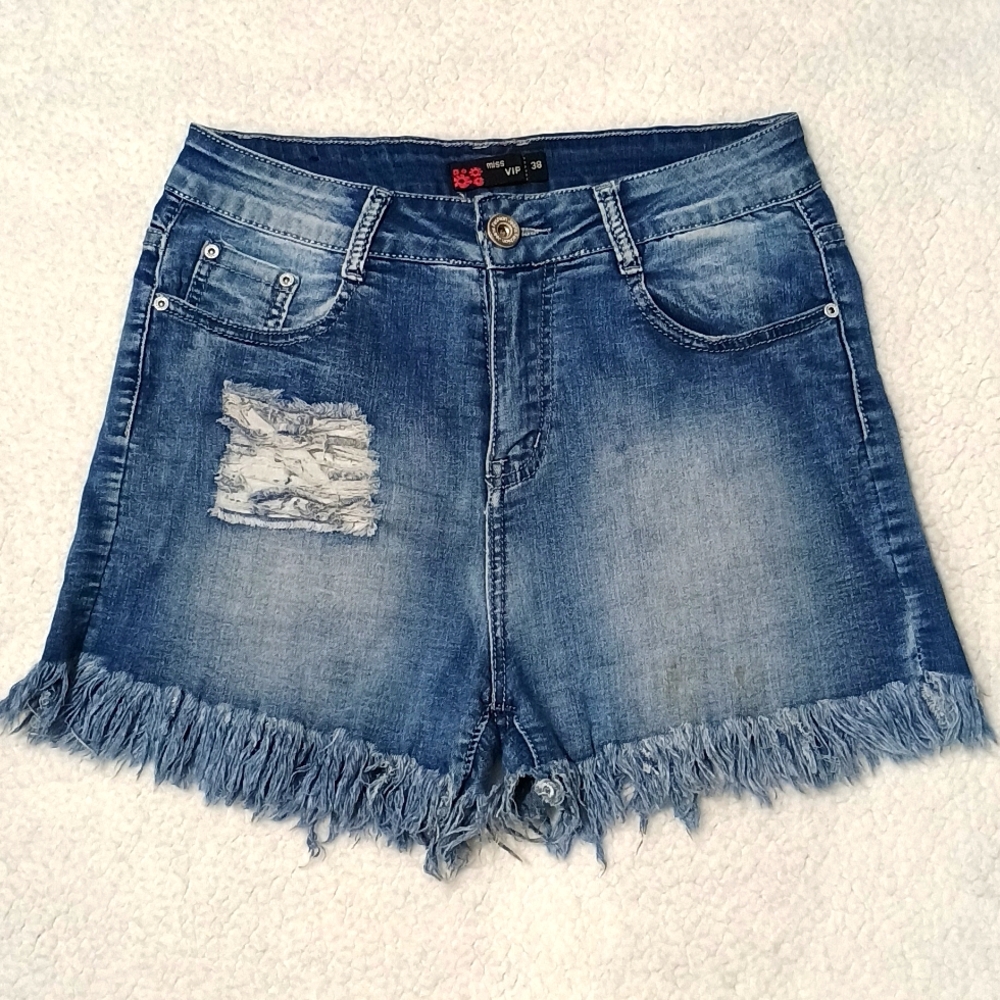 Jean distressed shorts women Size 38